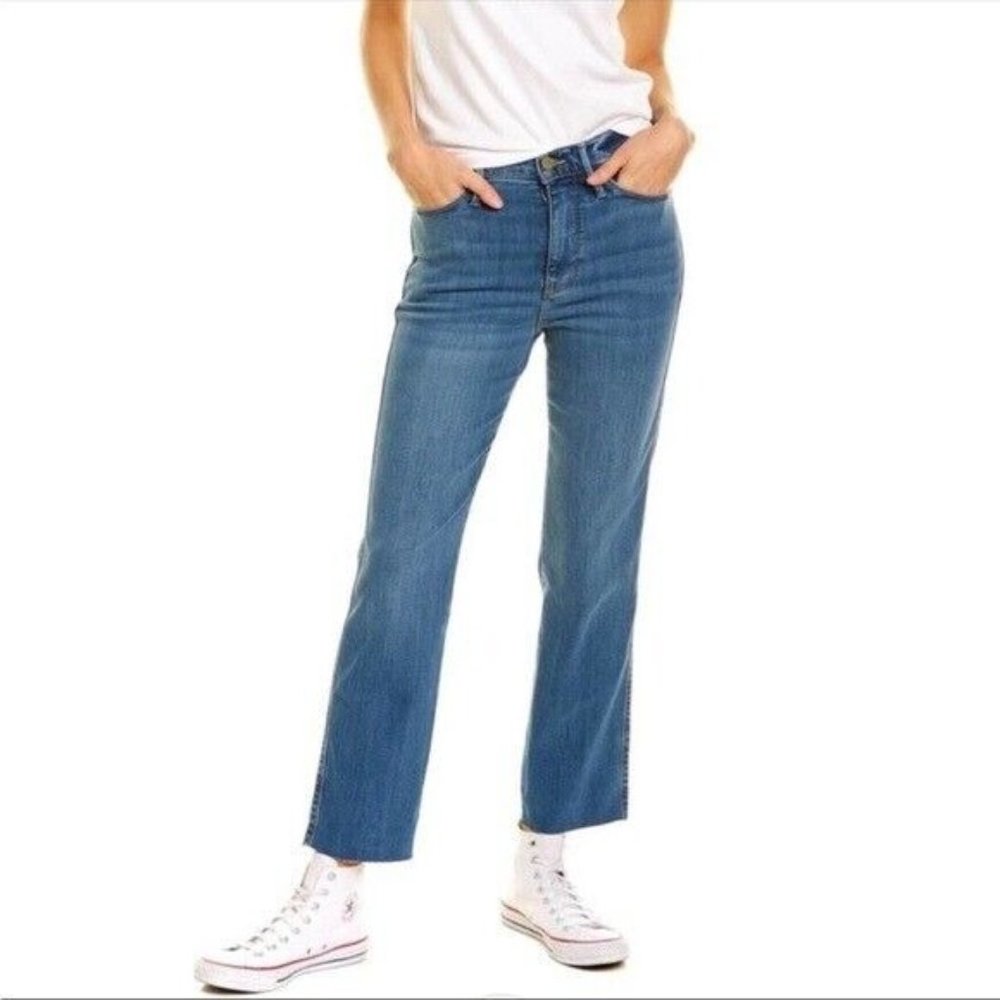 Frame Denim Le High Straight Leg Jean - Size 27- Medium Wash Blue- Ankle Crop